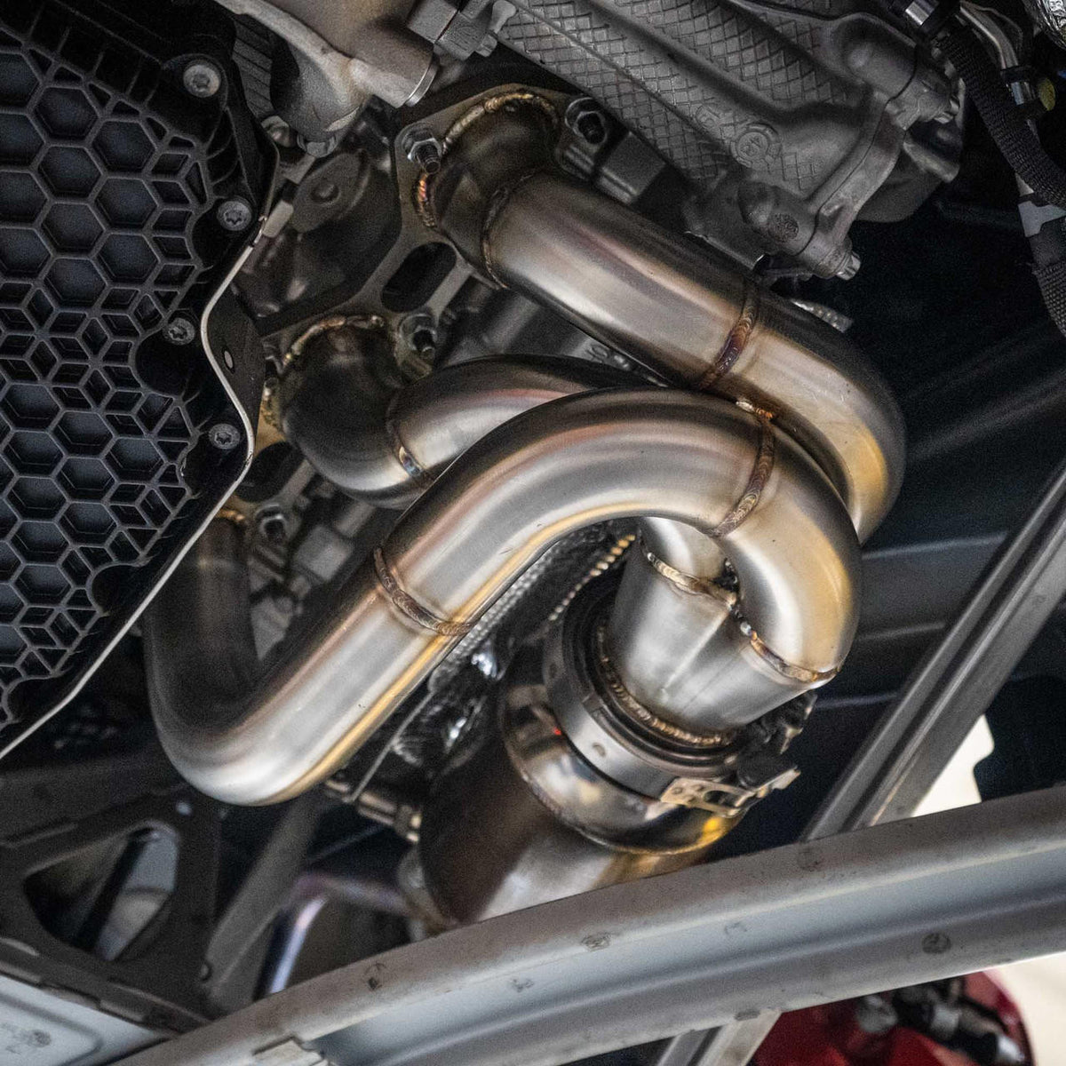 Fabspeed Porsche 718 GT4 / GTS / Spyder RENNKRAFT® Modular Street and Racing Headers with HJS Catalytic Converters (2020+)
