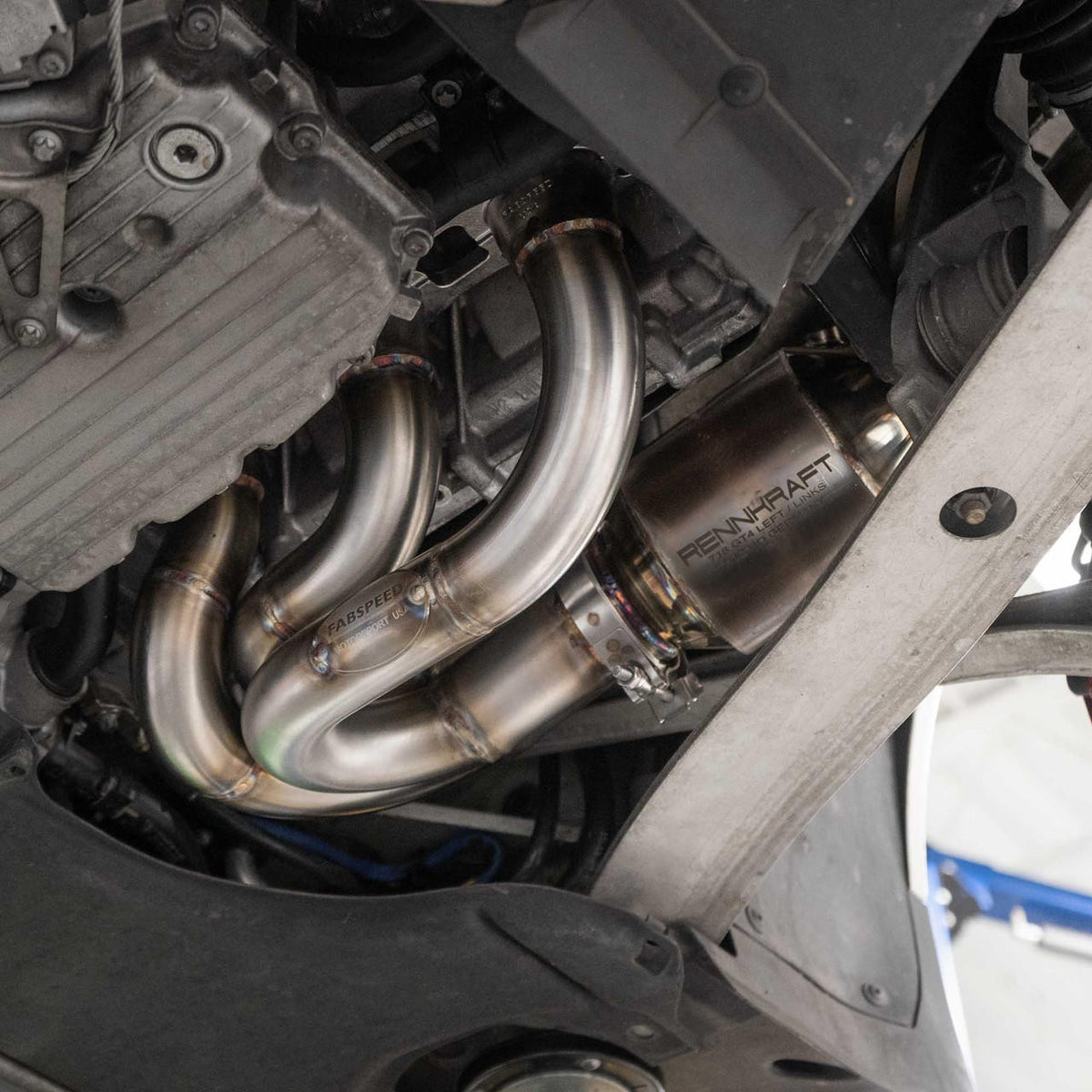 Fabspeed Porsche 981 Cayman GT4 / Boxster Spyder RENNKRAFT® Modular Headers with HJS Catalytic Converters (2015-2016)