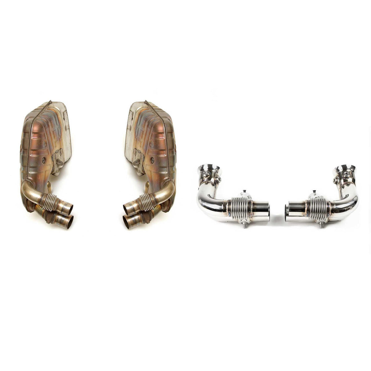 Fabspeed Porsche 991.2 GT3 / GT3 RS Side Muffler Bypass Pipes (2017-2019)