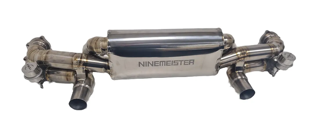 9M 718 GT4/GTS/Spyder Titanium valved and silenced silencer