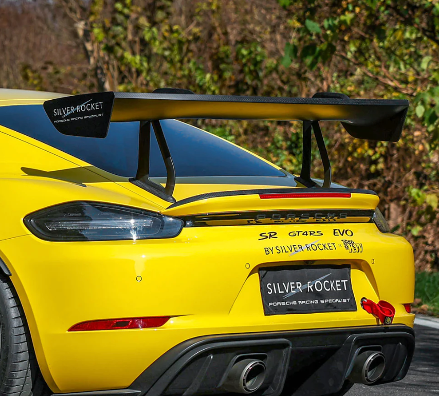Dry Carbon Fiber 3-Inch Wing Riser [Porsche 981 / 718 / GT4 / RS]