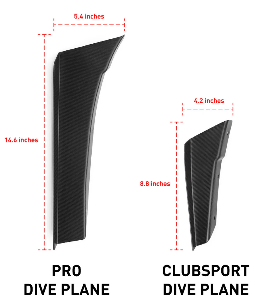 Dry Carbon Fiber Pro Dive Plane [Porsche 718 Cayman GT4 | Spyder | RS]