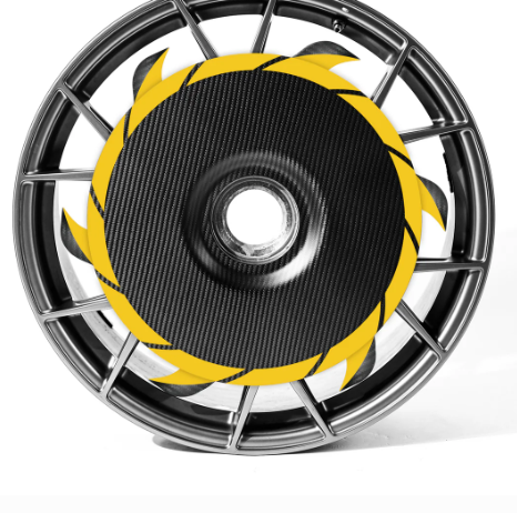 Silver Rocket (SR) Dry Carbon Fiber Turbofan Aerodisc Pro (For Aluminum Front Rims) Porsche 718 GT4RS / Spyder RS