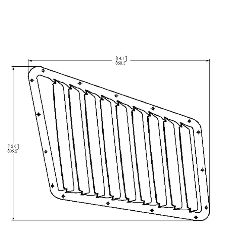 Verus Engineering Black or Raw Aluminum Hood Louver Kit Mazda Miata MX5 (ND) 2016+