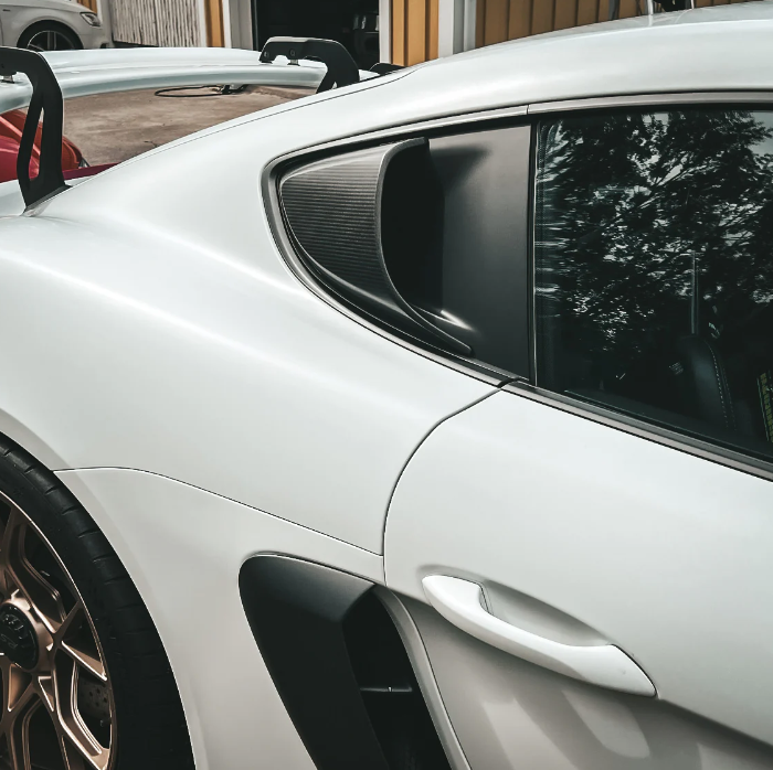 Gold Leaf Porsche Cayman GT4 RS Style Carbon Fiber AIR SCOOP