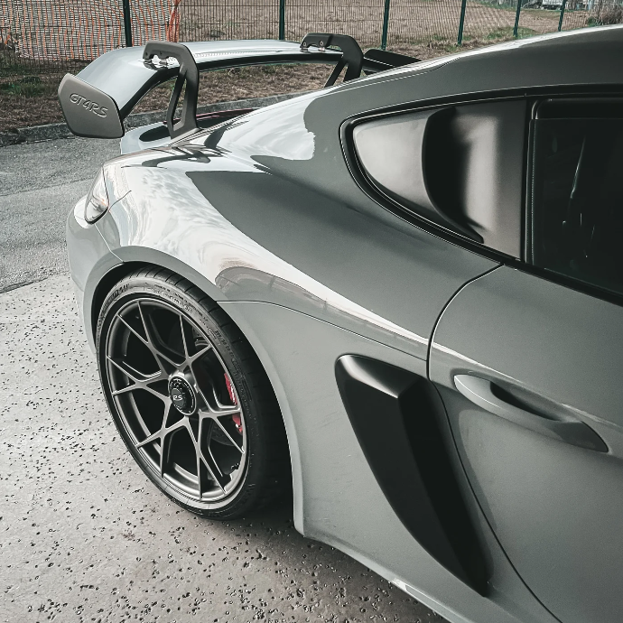 Gold Leaf Porsche Cayman GT4 RS Style Carbon Fiber AIR SCOOP