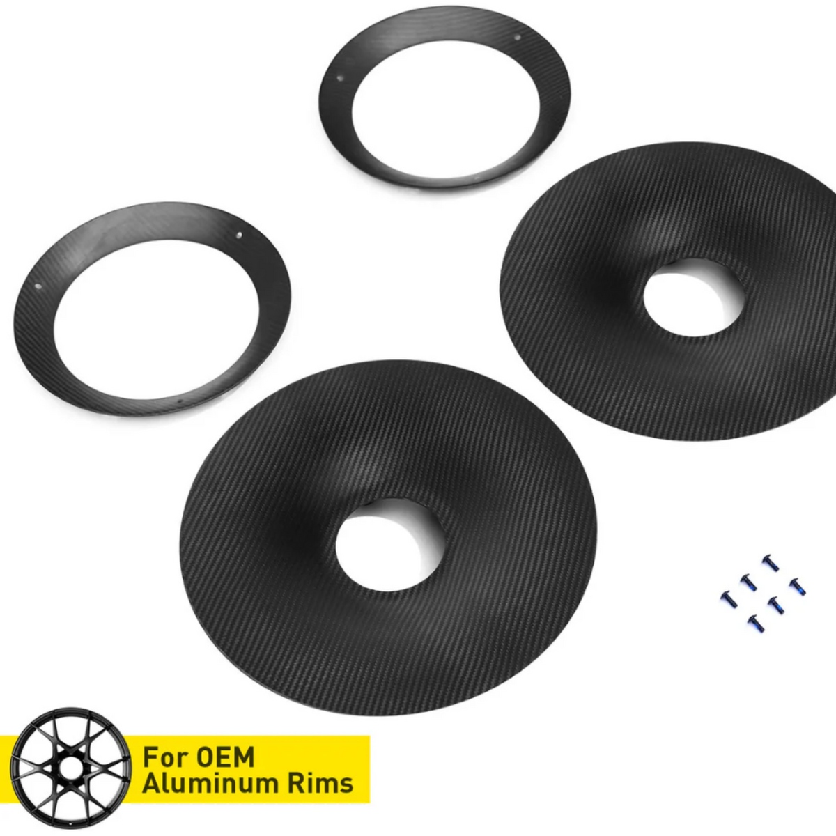 Dry Carbon Fiber R-HR Aerodisc for Aluminum Rims (Porsche 718  GT4 | Spyder | RS)