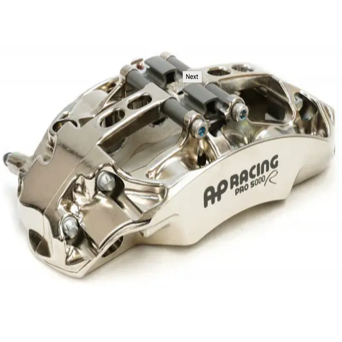 AP Racing brake caliper on a white background